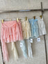 Lacey Tiered Ruched Up Mini Skirt